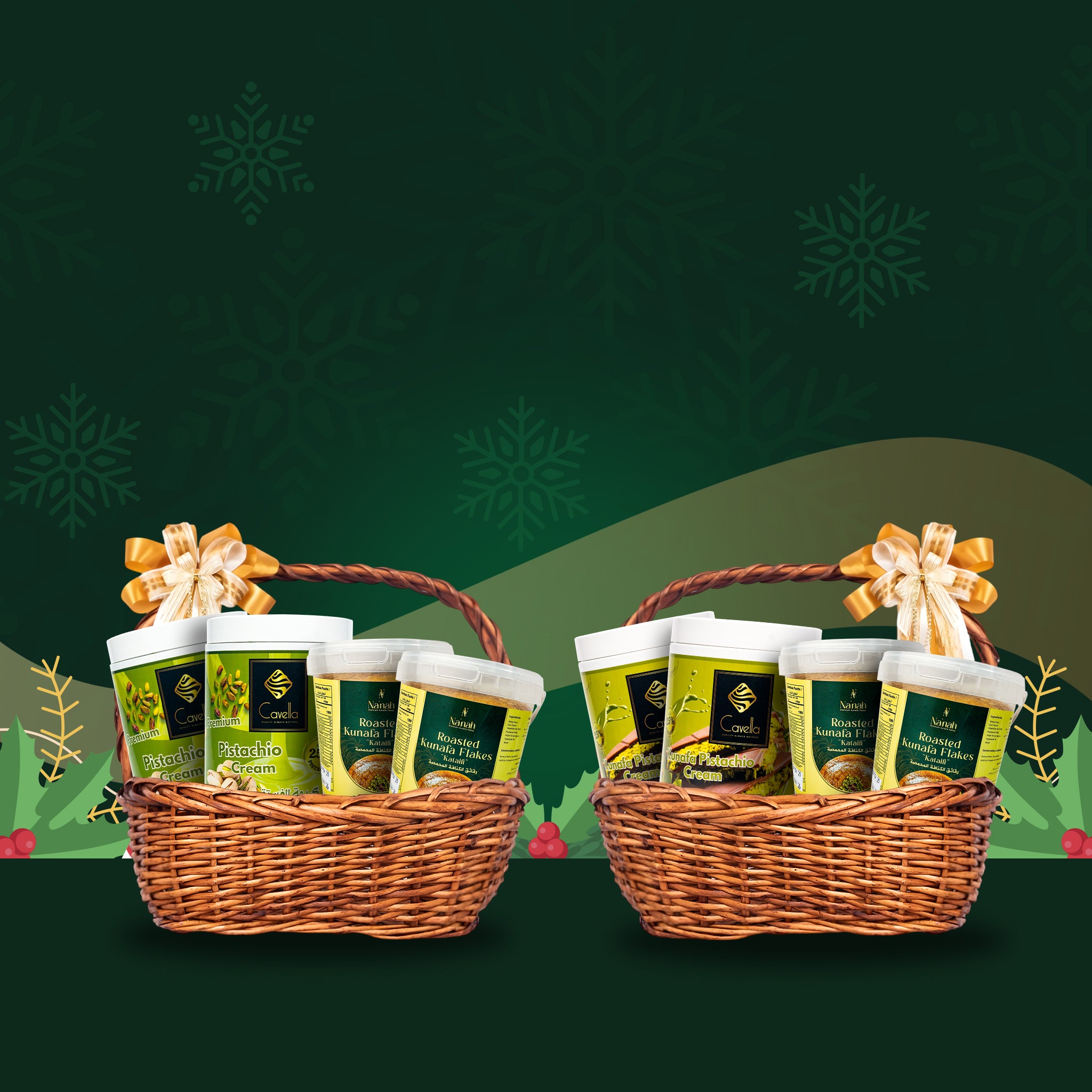 Buy 1 Cavella Pistachio & 1 Kunafa Cream Get Free 2 Kunafa Flakes 350g