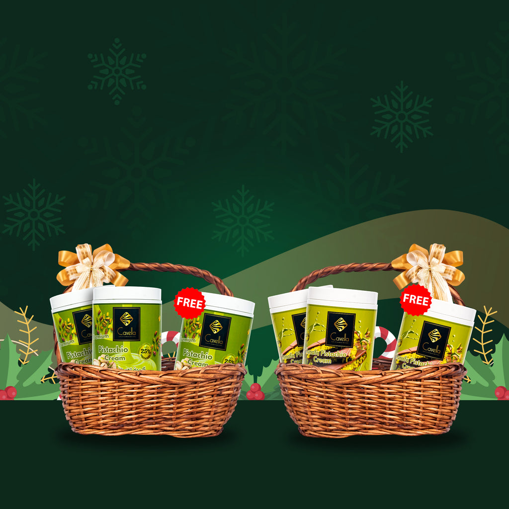 Buy 1 Cavella Pistachio & 1 Kunafa Pistacio Cream Sauce 1kg Get FREE 1kg PPC or KPC